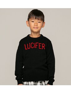 MC2 Saint Barth Детски пуловер с бродерия LUCIFER