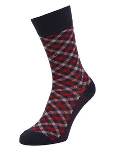 FALKE Къси чорапи 'Smart Check' тъмносиньо / червено / черно / бяло