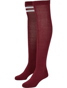 Urban Classics Чорапи до коляното бургундово червено / тъмночервено / бяло