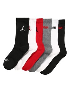 Jordan Къси чорапи сив меланж / червено / черно / бяло