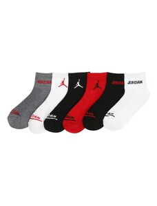 Jordan Къси чорапи сиво / червено / черно / бяло