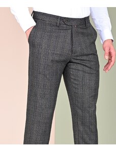 AVIV Мъжки кариран панталон цвят тъмно сив