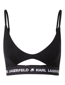 Karl Lagerfeld Сутиен 'Peephole' черно / бяло