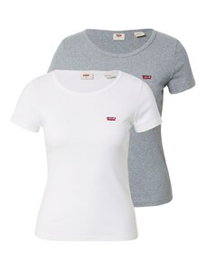 LEVI'S  Тениска '2Pack Crewneck Tee' сив меланж / червено / бяло