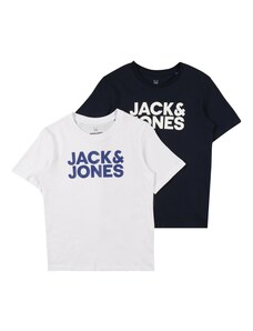 Jack & Jones Junior Тениска синьо / нощно синьо / бяло