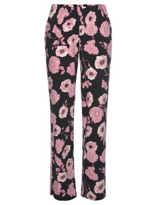 LASCANA Панталон пижама розово / черно