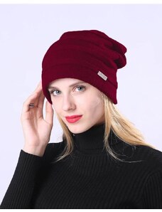 Creative Дамска шапка в цвят бордо - код WH18
