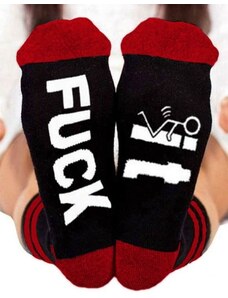 Creative Дамски чорапи с надпис в червено - код WZ8