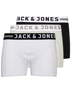 JACK & JONES Боксерки 'Sense' сепия / сив меланж / черно / бяло