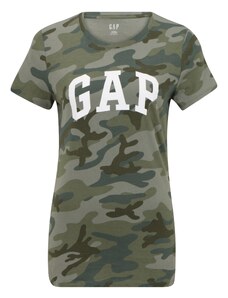 Gap Tall Тениска зелено / каки / маслина / бяло