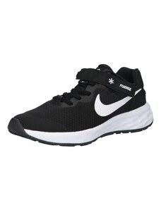 NIKE Спортни обувки 'Revolution 6 FlyEase' черно / бяло