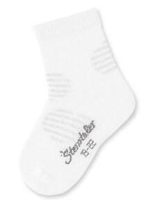 Sterntaler Бели детски чорапи на сърца