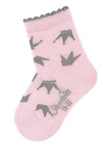 Sterntaler Детски розови чорапи с коронки