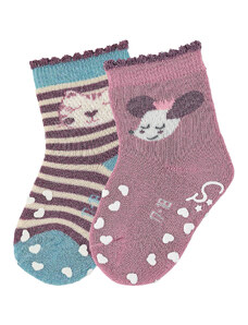 Sterntaler Детски чорапи за пълзене за момиче - 2 чифта