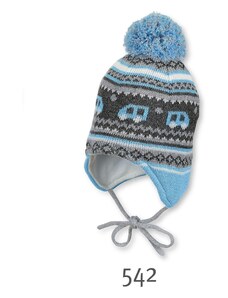 Зимна бебешка шапка с помпон за момче, Sterntaler