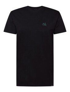 Iriedaily Тениска 'Peaceride' сиво / нефритено зелено / праскова / черно