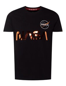 ALPHA INDUSTRIES Тениска 'NASA' злато / оранжево / черно / бяло