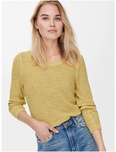 Жълт дамски оребрен пуловер ONLY Geena - жени