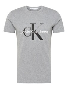 Calvin Klein Jeans Тениска сив меланж / черно / бяло