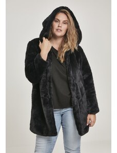 Дамско палто Urban Classics Teddy в черен цвят