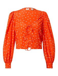LEVI'S  Блуза 'Fawn Tie Blouse' мандарина / оранжево-червено / черно / бяло