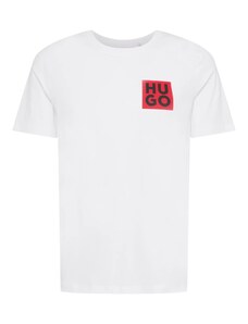 HUGO Тениска 'Detzington' червено / черно / бяло