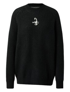 VIERVIER Пуловер 'Dilara' черно / бяло