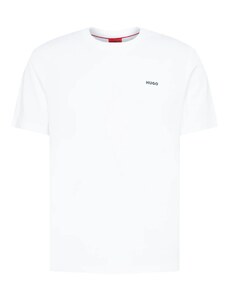HUGO Тениска 'Dero' тъмносиньо / бяло