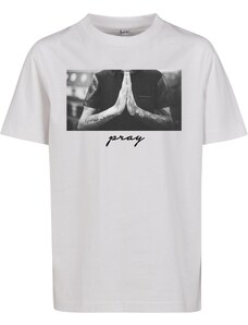 Mister Tee Тениска 'Pray' сиво / тъмносиво / черно / мръсно бяло