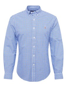 Polo Ralph Lauren Риза синьо / коняк / бяло