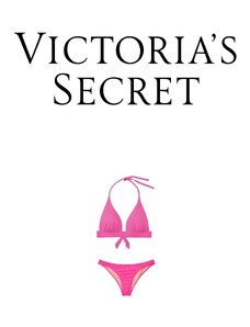 Victoria`s Secret Дамски бански розов неон - Push up Victoria Secret