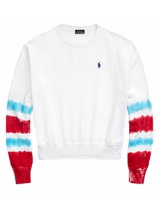 RALPH LAUREN Суитчър Dye Rlxd Cn-Long Sleeve-Sweatshirt 211856662001 100 white w red