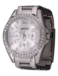 FOSSIL Аналогов часовник 'RILEY' сребърно / бяло