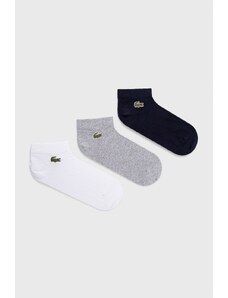 Чорапи Lacoste (3 чифта) мъжки в сиво