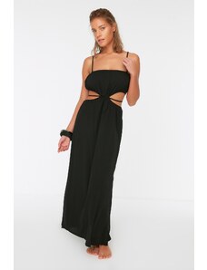 Trendyol Модерна черна изрязана подробна плажна рокля