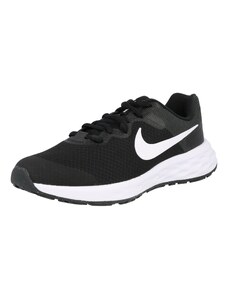 NIKE Спортни обувки 'Revolution 6' черно / бяло