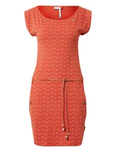 Ragwear Лятна рокля 'TAG' оранжево-червено / бяло