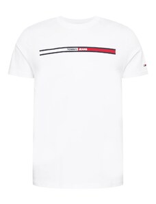 Tommy Jeans Тениска 'Essential' червено / черно / бяло