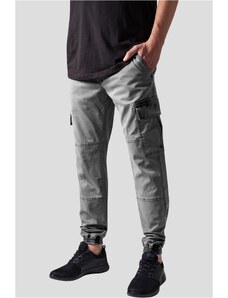 Urban Classics Washed Cargo Twill Jogging Pants Grey
