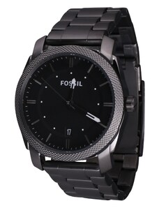 FOSSIL Аналогов часовник 'Machine' графитено сиво / черно