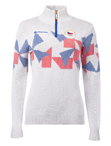 Дамски пуловер от олимпийската колекция ALPINE PRO JIGA бял вариант m