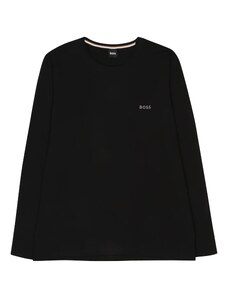 BOSS Orange Тениска 'Mix&Match LS-Shirt R' черно / бяло