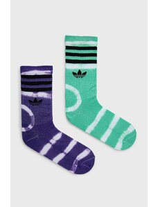 Чорапи adidas Originals (2 чифта) HC9538 дамски в зелено