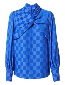 Warehouse Блуза опушено синьо / кралско синьо