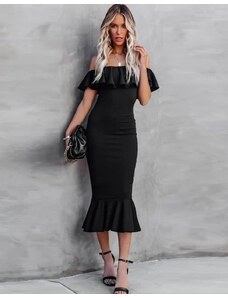 Creative Елегантна дамска рокля в черно - код 9726