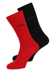 HUGO Къси чорапи червено / черно