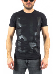 Lagos Мъжка черна тениска с едър принт