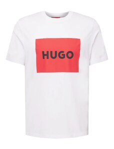 HUGO Тениска 'Dulive222' червено / черно / бяло