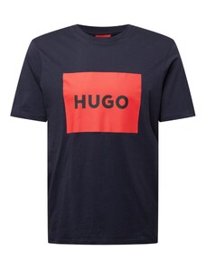 HUGO Тениска 'Dulive222' нейви синьо / червено / черно