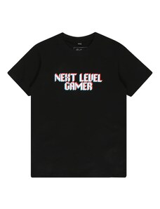 Mister Tee Тениска 'Next Level Gamer' светлосиньо / огнено червено / черно / бяло